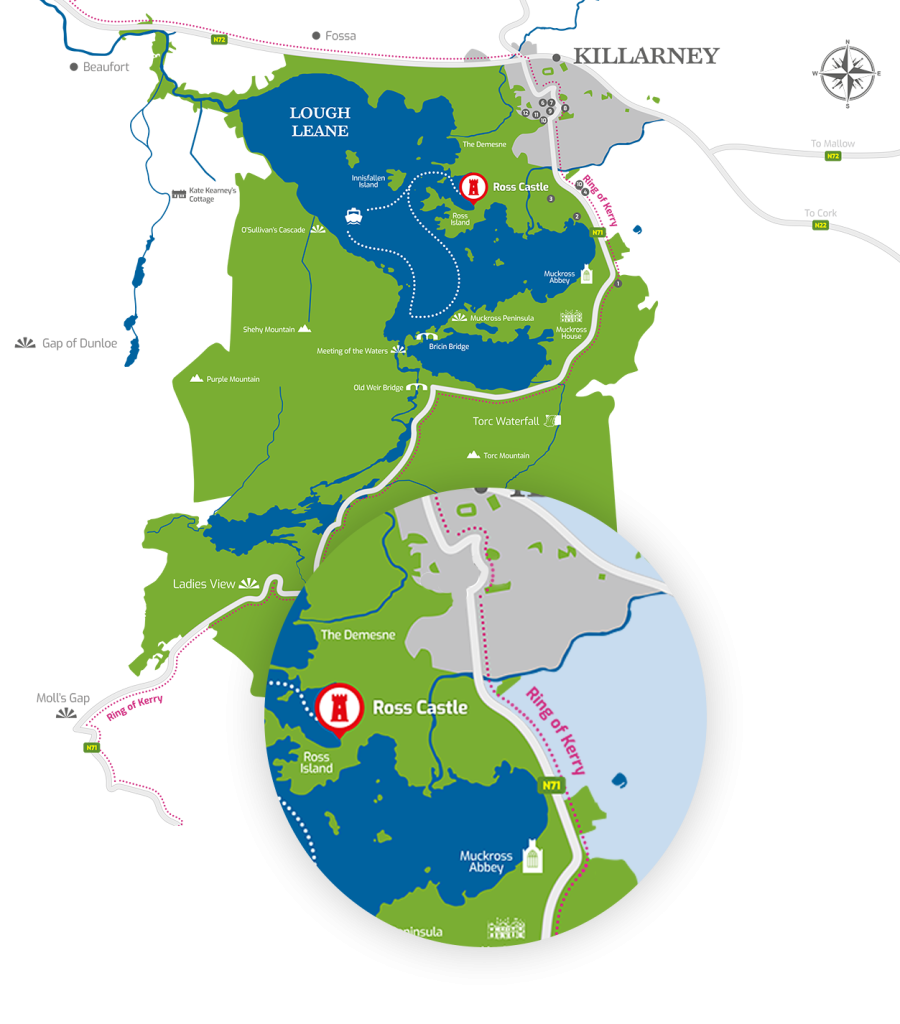 Killarney Lake Tours Map